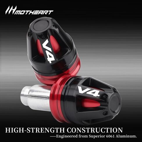 قبعات نهاية مقود الدراجات النارية لـ Multistrada V4/V4S/V4 Rally Divel V4 Streetfighter V4S/V4 Panigale V4/V4S/V4R Superleggera V4 7/8 "أشرطة 17 مم قطرها (أحمر) in Kuwait