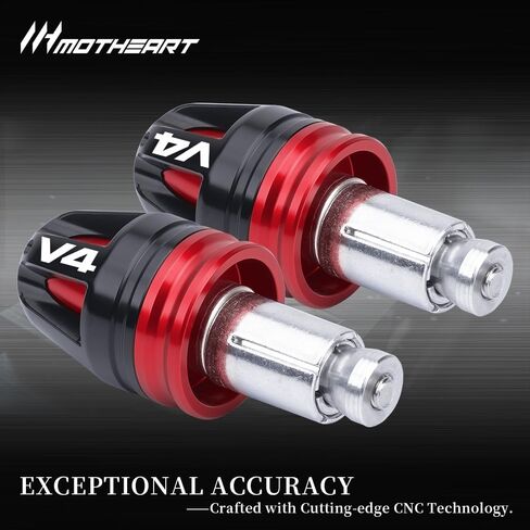 قبعات نهاية مقود الدراجات النارية لـ Multistrada V4/V4S/V4 Rally Divel V4 Streetfighter V4S/V4 Panigale V4/V4S/V4R Superleggera V4 7/8 "أشرطة 17 مم قطرها (أحمر) in Kuwait
