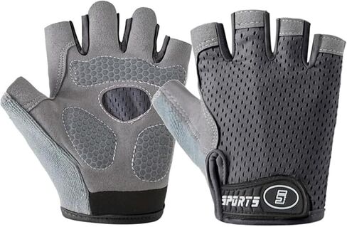 Kids Fingerless Bike Gloves - Non Slip Boys-Girls Half Finger Gloves for Cycling Camping Bike Accessories in Kuwait