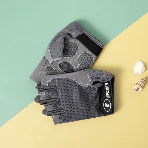 Kids Fingerless Bike Gloves - Non Slip Boys-Girls Half Finger Gloves for Cycling Camping Bike Accessories in Kuwait