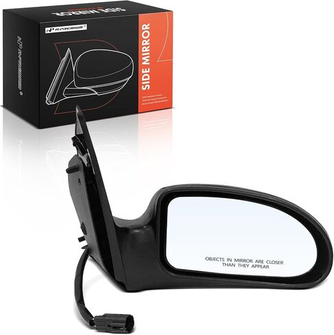 A-Premium Driver Side Power Door Mirror - Compatible with Ford Focus 2000 2001 2002 2003 2004 2005 2006 2007 - Non-Heated Non-Folding Black Outside Rear View Mirror - Replace# 6S4Z17683BA in Saudi Arabia
