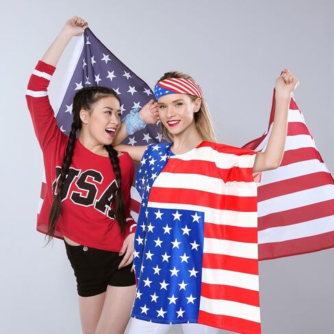 Liitrsh American Flag Dress Set for Women Include Patriotic Flag Dress American Flag Socks Bandana for 4th of July in Saudi Arabia