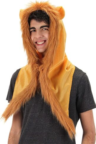 elope Furry Lion Costume Hood - Soft-Sculpted Ears with Faux Fur Trim, One Size Fits Most in Saudi Arabia