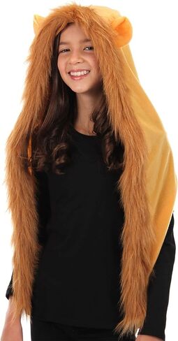 elope Furry Lion Costume Hood - Soft-Sculpted Ears with Faux Fur Trim, One Size Fits Most in Saudi Arabia