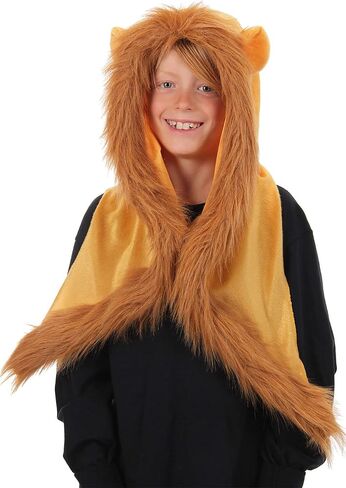 elope Furry Lion Costume Hood - Soft-Sculpted Ears with Faux Fur Trim, One Size Fits Most in Saudi Arabia