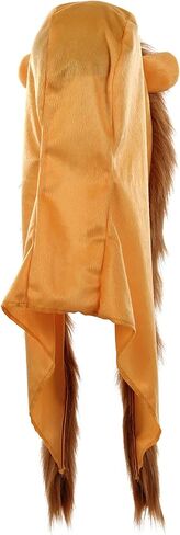 elope Furry Lion Costume Hood - Soft-Sculpted Ears with Faux Fur Trim, One Size Fits Most in Saudi Arabia