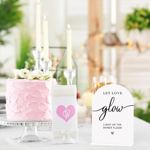 Acrylic Wedding Sign Let Love Glow Sign for Wedding Wedding Signs for Ceremony Modern Calligraphy Arch Acrylic Table Top Sign for Wedding Reception and Event Party Table(white） in Saudi Arabia