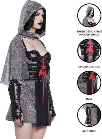 Dolls Kill Medieval Knight Womens Costume - Renaissance Outfit by Trickz N' Treatz - XX-Small in Saudi Arabia