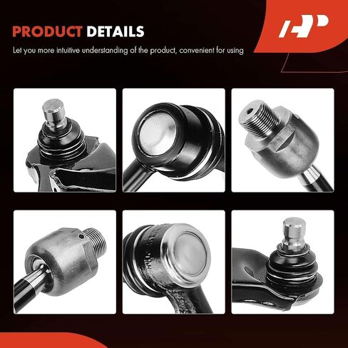 A-Premium Set of 8, Front Lower Control Arm, Sway Bar Link, Inner Outer Tie Rod End, Compatible with Ford Edge 2007-2014, Lincoln MKX 2007-2015 in Saudi Arabia