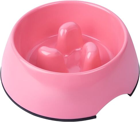 SUPERDESIGN Slow Feeder Dog Bowl Cat Bowl 1/2 Cup Slow Feeding Dog Bowl for Small Medium Breed Anti Gulping Healthy Eating Interactive Bloat Stop Alternative Non Slip Puzzle Dog Food Bowl, White in Saudi Arabia