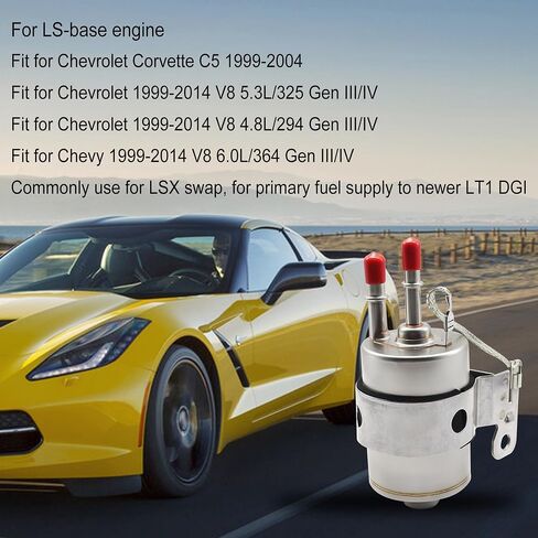 58 PSI Fuel Filter Regulator Fit for LS Swap EFI Conversion C5 Compatible with Chevrolet Corvette C5 1999-2004 Replace 10299146 19239926 GF822 61633737 86737 FF881DL G11290 in Saudi Arabia