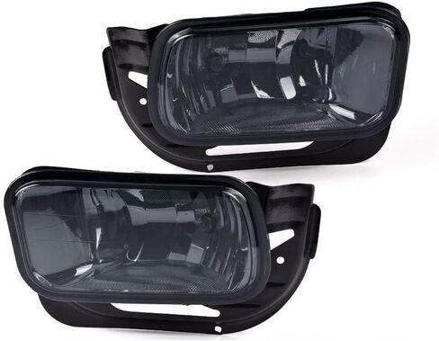 مجموعة مصابيح الضباب الأمامية G-Plus متوافقة مع Dodge RAM 1500 2009-2012/RAM 2500 3500 2010-2018 مصابيح قيادة عدسة الدخان مع قوس + H10 12V 42W مصابيح الهالوجين in Kuwait