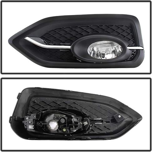 ACANII - For 2014-2015 Honda Civic Coupe 2Dr Fog Lights Bumper Lamps w/Switch+Bulbs Assembly Driver & Passenger Side in Saudi Arabia