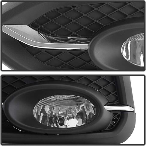 ACANII - For 2014-2015 Honda Civic Coupe 2Dr Fog Lights Bumper Lamps w/Switch+Bulbs Assembly Driver & Passenger Side in Saudi Arabia