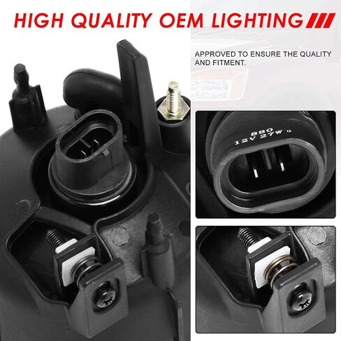 Auto Dynasty Fog Lights Assembly Compatible with 2005-2015 Nissan Titan Armada, Fog Lamp Replacement, Driver Passenger Side, Smoked Lens in Saudi Arabia
