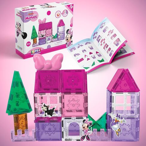 Tytan Tiles مرخص رسميًا من Disney Junior Minnie Mouse Magnetic Building Set 42 قطعة ، ومصنفات تعليمية قوية/Steam ، واللعب الهندسي الإبداعي ، والتعرف على النمط ، والأعمار 3+ in Kuwait