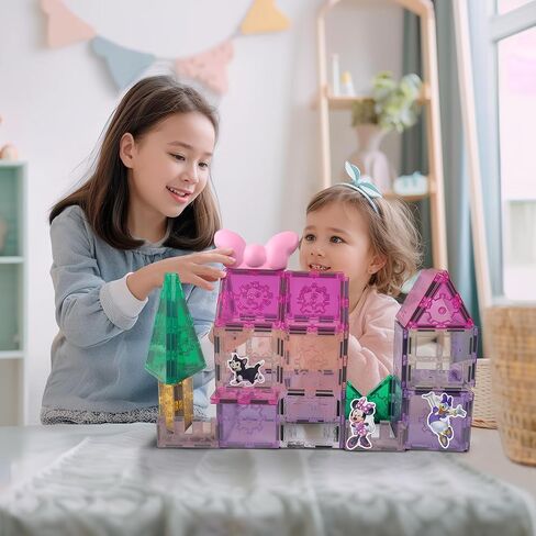 Tytan Tiles مرخص رسميًا من Disney Junior Minnie Mouse Magnetic Building Set 42 قطعة ، ومصنفات تعليمية قوية/Steam ، واللعب الهندسي الإبداعي ، والتعرف على النمط ، والأعمار 3+ in Kuwait