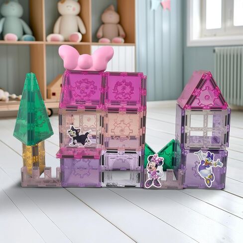 Tytan Tiles مرخص رسميًا من Disney Junior Minnie Mouse Magnetic Building Set 42 قطعة ، ومصنفات تعليمية قوية/Steam ، واللعب الهندسي الإبداعي ، والتعرف على النمط ، والأعمار 3+ in Kuwait