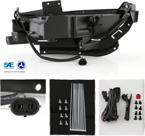 AKKON - Fit 2015-2016 Chrysler 200 15-16 OE Style [Full LED] Fog Lights Lamp Set Front Bumper w/Universal Switch in Saudi Arabia