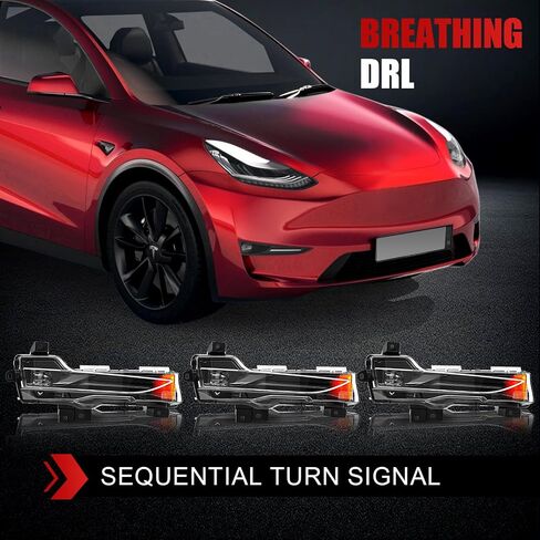 LED LED LIGHT LIGHT LIGHT LIGHT LIGHT LIGHT FIT FOR 2017 2018 2019 2020 2021 2022 2023 Tesla Model 3/2020-2023 Tesla Model Y (جانب الركاب/اليمين) in Saudi Arabia