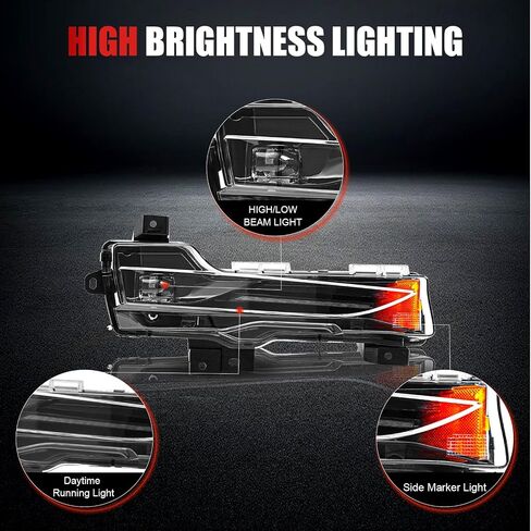 LED LED LIGHT LIGHT LIGHT LIGHT LIGHT LIGHT FIT FOR 2017 2018 2019 2020 2021 2022 2023 Tesla Model 3/2020-2023 Tesla Model Y (جانب الركاب/اليمين) in Saudi Arabia