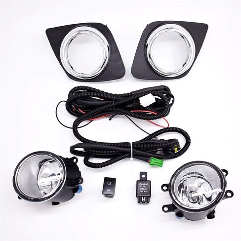 مصابيح الضباب Munirater مصابيح القيادة+التبديل+H11 لمبات استبدال Rav 4 2009-2012 Clear Clear Fog Light Assembly in Saudi Arabia