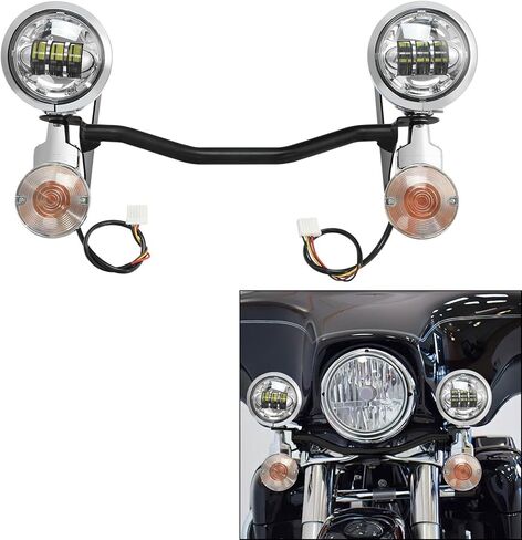 TCMT 4.5" LED Spot Passing Lights Turn Signals Lamp Driving Fog Spot Light Bar Fit For Harley Fit For Harley Touring Road Glide Street Glide Road King Electra Glide Ultra Classic 1994-2024 in Saudi Arabia