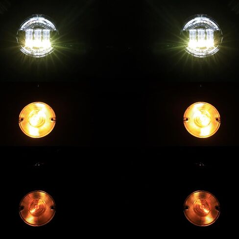TCMT 4.5" LED Spot Passing Lights Turn Signals Lamp Driving Fog Spot Light Bar Fit For Harley Fit For Harley Touring Road Glide Street Glide Road King Electra Glide Ultra Classic 1994-2024 in Saudi Arabia