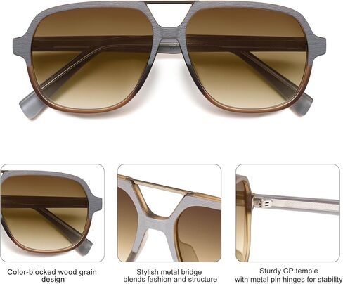 SOJOS Retro Aviator Sunglasses Womens Mens Vintage Double Bridge Sun Glasses 70s 80s 90s Shades SJ2399 in Saudi Arabia