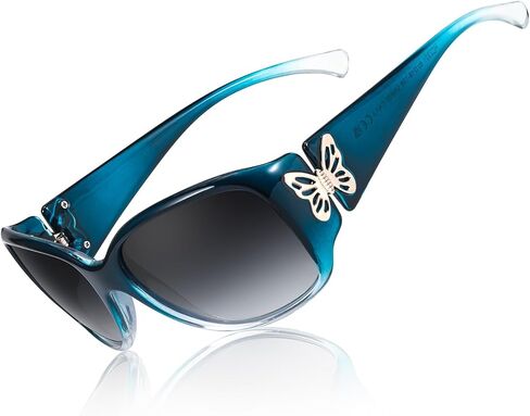 IGnaef Polarized Sunglasses for Women, Ladies Trendy Butterfly Decoration Driving Shades UV Protection IF2301 in Saudi Arabia