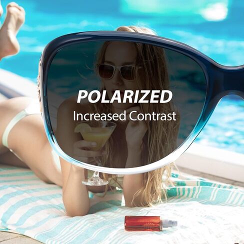 IGnaef Polarized Sunglasses for Women, Ladies Trendy Butterfly Decoration Driving Shades UV Protection IF2301 in Saudi Arabia