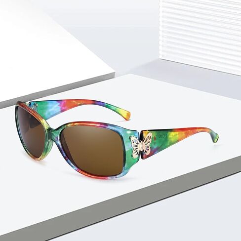 IGnaef Polarized Sunglasses for Women, Ladies Trendy Butterfly Decoration Driving Shades UV Protection IF2301 in Saudi Arabia