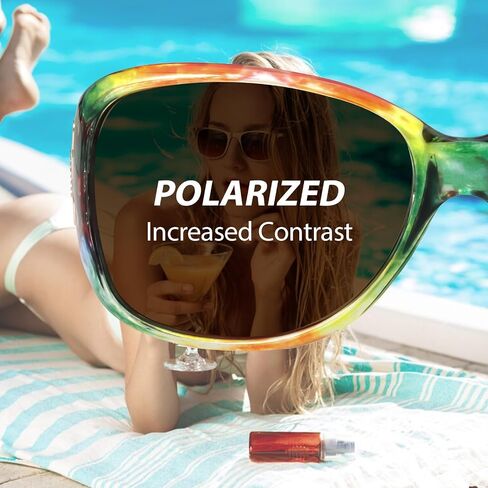 IGnaef Polarized Sunglasses for Women, Ladies Trendy Butterfly Decoration Driving Shades UV Protection IF2301 in Saudi Arabia