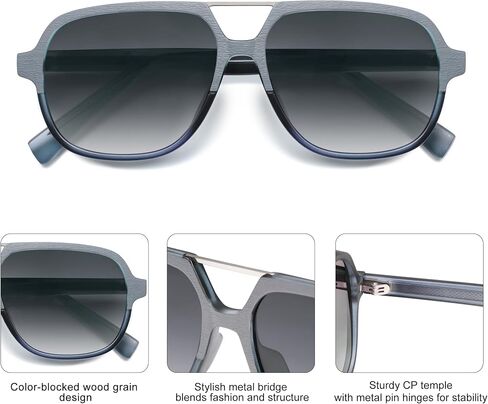 SOJOS Retro Aviator Sunglasses Womens Mens Vintage Double Bridge Sun Glasses 70s 80s 90s Shades SJ2399 in Saudi Arabia