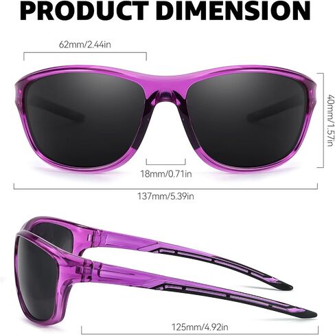 TJUTR Polarized Running Sunglasses for Women & Men, Wrap Around Sun Glasses with UV400 Protection for Sports TS8150 in Kuwait