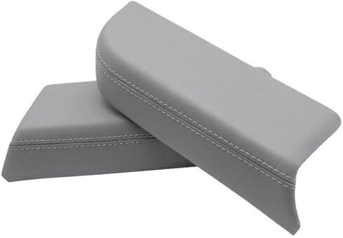 PIT66 PU Leather Front Door Panels Center Consoles Armrest Covers, Compatible with 09-15 Honda Pilot Left Right Side Gray in Saudi Arabia