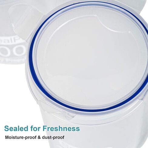 WGFKVAS Dog Treat Container شملت 3 جرار محكمة الإغلاق مع 1000 مل ، حاوية تخزين طعام الكلاب هدية منظم الأليفة للحيوانات الأليفة لأصحاب قطط الحيوانات الأليفة in Kuwait