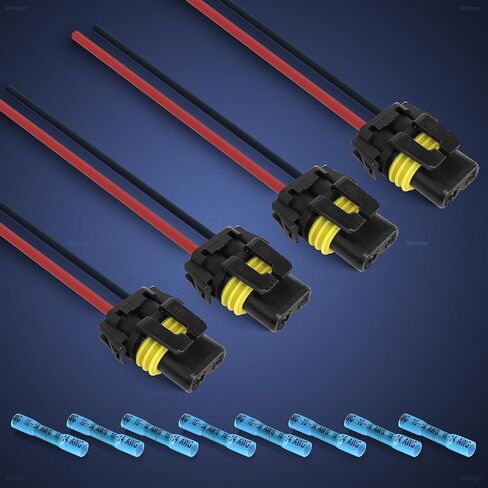9005 Pigtail Socket Wiring Harness Female Connector Adapter for Headlights Fog Lights-9005 9006 (Pack of 4) in Kuwait