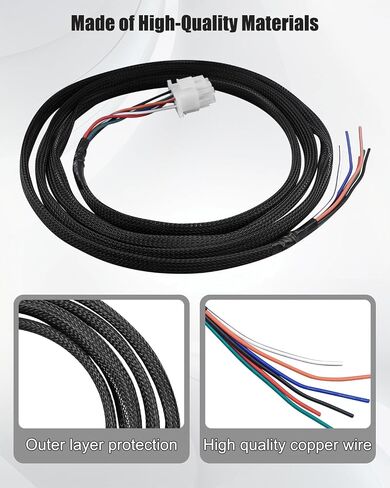 6 Pin Wiring Harness for Tail 3rd Brake Light Auxiliary Trailer Lights Dome Interior, 6-Wire Adapter Connector Fit for Leer Truck Camper Topper with TAG Fuse Box in Saudi Arabia