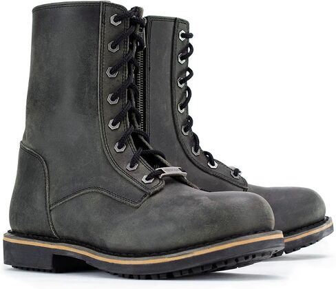 Milwaukee Leather MBM9065 Men's Black Lace-Up Boots-9 Boots-9 in Saudi Arabia