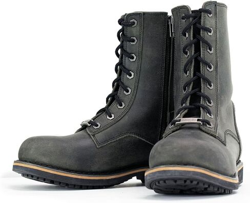 Milwaukee Leather MBM9065 Men's Black Lace-Up Boots-9 Boots-9 in Saudi Arabia