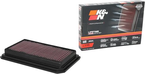 K&N High-Flow Original Lifetime Engine Air Filter: Increase Power: Premium, Washable: Compatible with 2020-2025 Cadillac: CT4, CT5, 33-5105 in Saudi Arabia