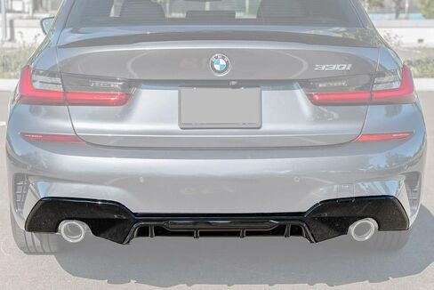 استبدال لعام 2019-present BMW G20 G28 330e 330i M-Sport | M -performance نمط ABS البلاستيك - مصد خلفي لامع لامع المصد الخلفي السفلي in Saudi Arabia