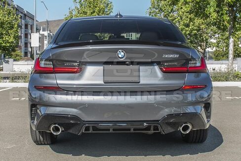 استبدال لعام 2019-present BMW G20 G28 330e 330i M-Sport | M -performance نمط ABS البلاستيك - مصد خلفي لامع لامع المصد الخلفي السفلي in Saudi Arabia