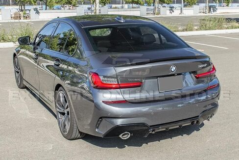 استبدال لعام 2019-present BMW G20 G28 330e 330i M-Sport | M -performance نمط ABS البلاستيك - مصد خلفي لامع لامع المصد الخلفي السفلي in Saudi Arabia