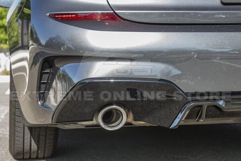 استبدال لعام 2019-present BMW G20 G28 330e 330i M-Sport | M -performance نمط ABS البلاستيك - مصد خلفي لامع لامع المصد الخلفي السفلي in Saudi Arabia