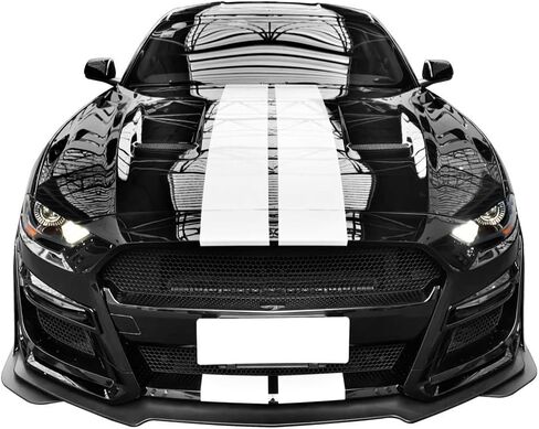 Ikon Motorsports ، Lip الأمامي المتوافق مع 2018-2023 Ford Mustang ، GT500 Style Black Primer Front Lip Spoiler pp polypropylene ، 2019 in Saudi Arabia