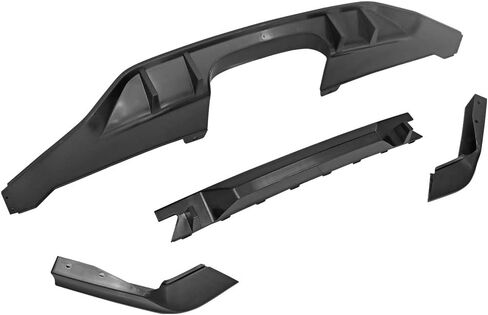 FREEMOTOR802 Compatible with 2017-2020 Honda Civic Hatchback Rear Bumper Diffuser TR Style Unpainted Black PP Spoiler in Saudi Arabia
