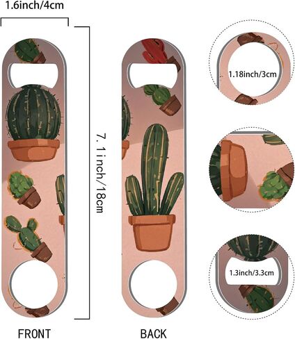 Creatcabin Peach Blade Beer Beer Enplate Flat Bottle فتاحة معدنية فولاذ مقاوم للصدأ مفتاح مطلي بالبار المطبوعة للبار الساقين الحزب المطبخ هدية الأب عيد ميلاد عيد ميلاد الوردي 1.6x7.1 بوصة in Kuwait