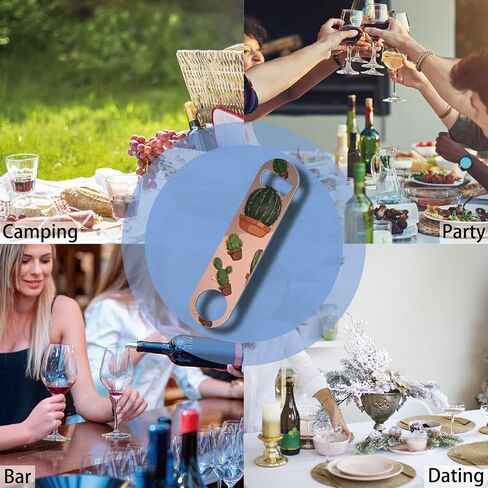Creatcabin Peach Blade Beer Beer Enplate Flat Bottle فتاحة معدنية فولاذ مقاوم للصدأ مفتاح مطلي بالبار المطبوعة للبار الساقين الحزب المطبخ هدية الأب عيد ميلاد عيد ميلاد الوردي 1.6x7.1 بوصة in Kuwait